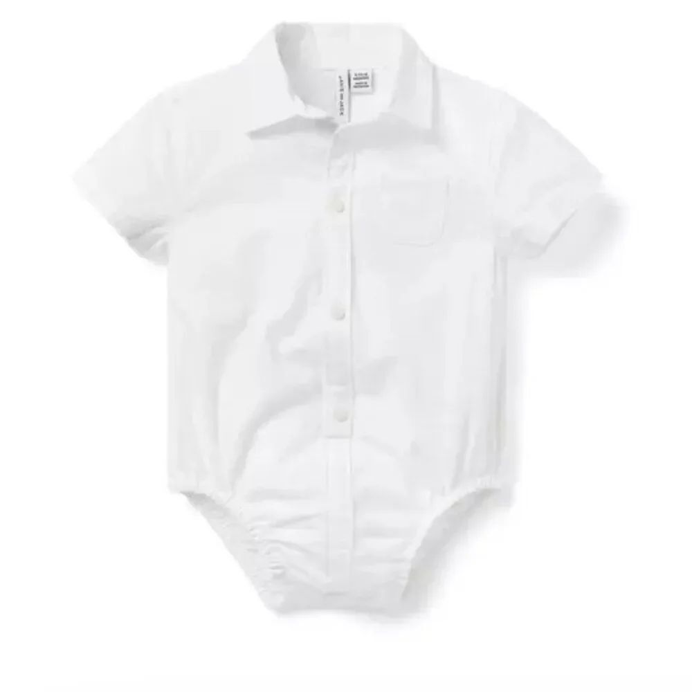 Janie and Jack 100049140 Seersucker white Baby Seersucker Bodysuit NWT
